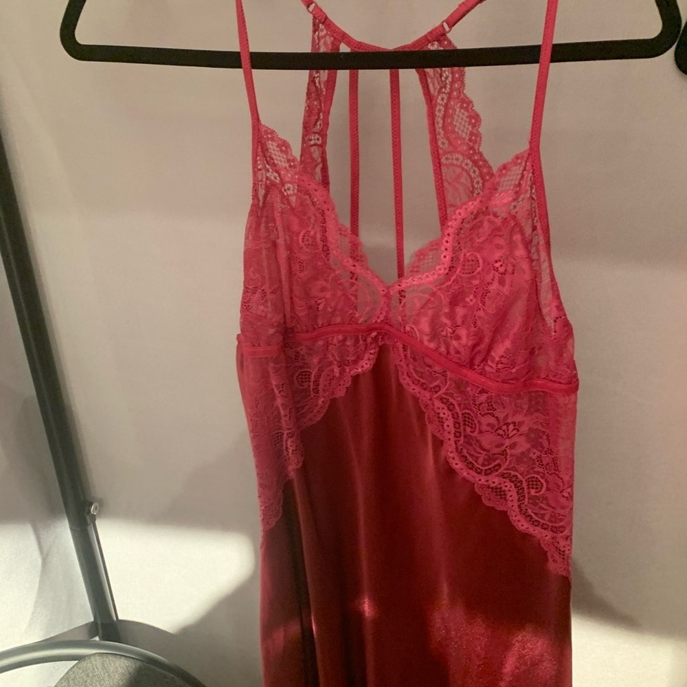 Elegant Pink Lace Nightgown